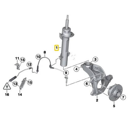 Mini Strut Assembly - Front Passenger Side 31316789552